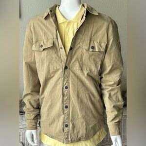 Eddie Bauer 60% Cotton Insulated Jacket with Fleece lining in Khaki Color Size S